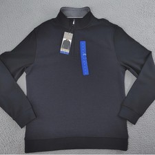 Ted Baker Quarter Zip Men  s Textured Pullover Black NWT Size L