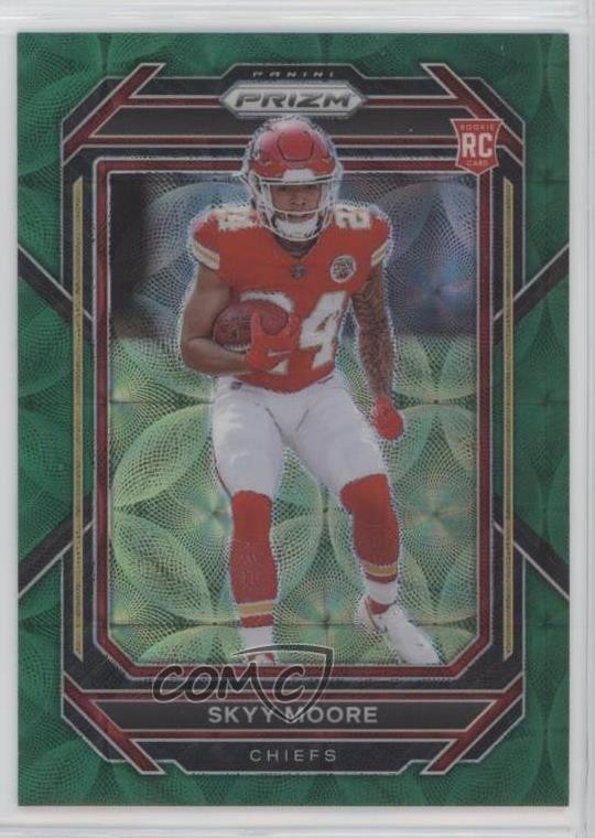 2022 Panini Prizm Rookies Green Scope Prizm /75 Skyy Moore #331 0su2
