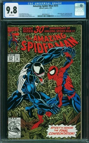 Amazing Spider-man #375 (1993) - CGC 9.8 - VENOM VS SPIDER-MAN COVER