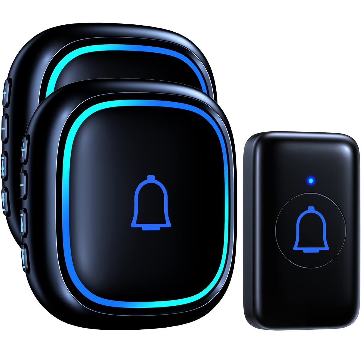 Wireless Doorbell Kit with 2 Receivers IP66 Waterproof 1000ft Range