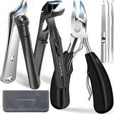 2025 Toenail Clippers for Seniors Thick Toenails, Angled Head Large Toe Nail ...
