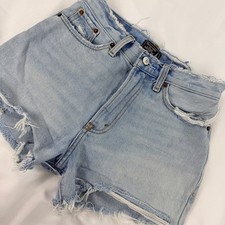 Abercrombie Fitch Annie High Rise Denim Shorts Size 24