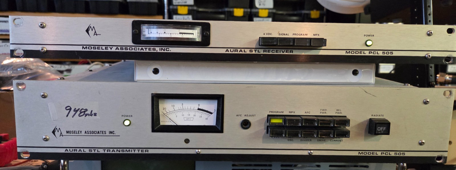 Moseley PCL 505 composite STL transmitter, receiver and manaul