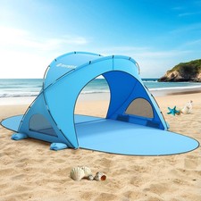 Beach Tent Sun Shelter, Beach Shade Tent with UPF50 UV Protection,... Fast Ship