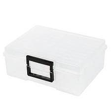 Photo Case 5" x 7" Photo Box Storage and Craft Keeper - 18 Inner 5" x 7" Clear