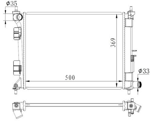 NRF 59263 MotorküHler Aluminium FüR Hyundai Mit GelöTeten KüHlrippen-image
