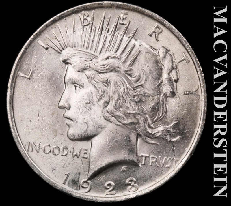 1923 Silver Peace Dollar - Choice Gem Brilliant Uncirculated  Lustrous  #L7341