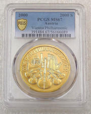 2000 Austria Philharmonic PCGS MS67 .9999 Gold 1 oz Just Graded New Holder #KC39