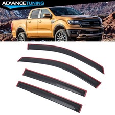 Fits 19-23 Ford Ranger Supercrew Cab Window Visors In Channel Rain Guard Shield Fits 19-23 Ford Ranger Supercrew Cab Window Visors In Channel Rain Guard Shield