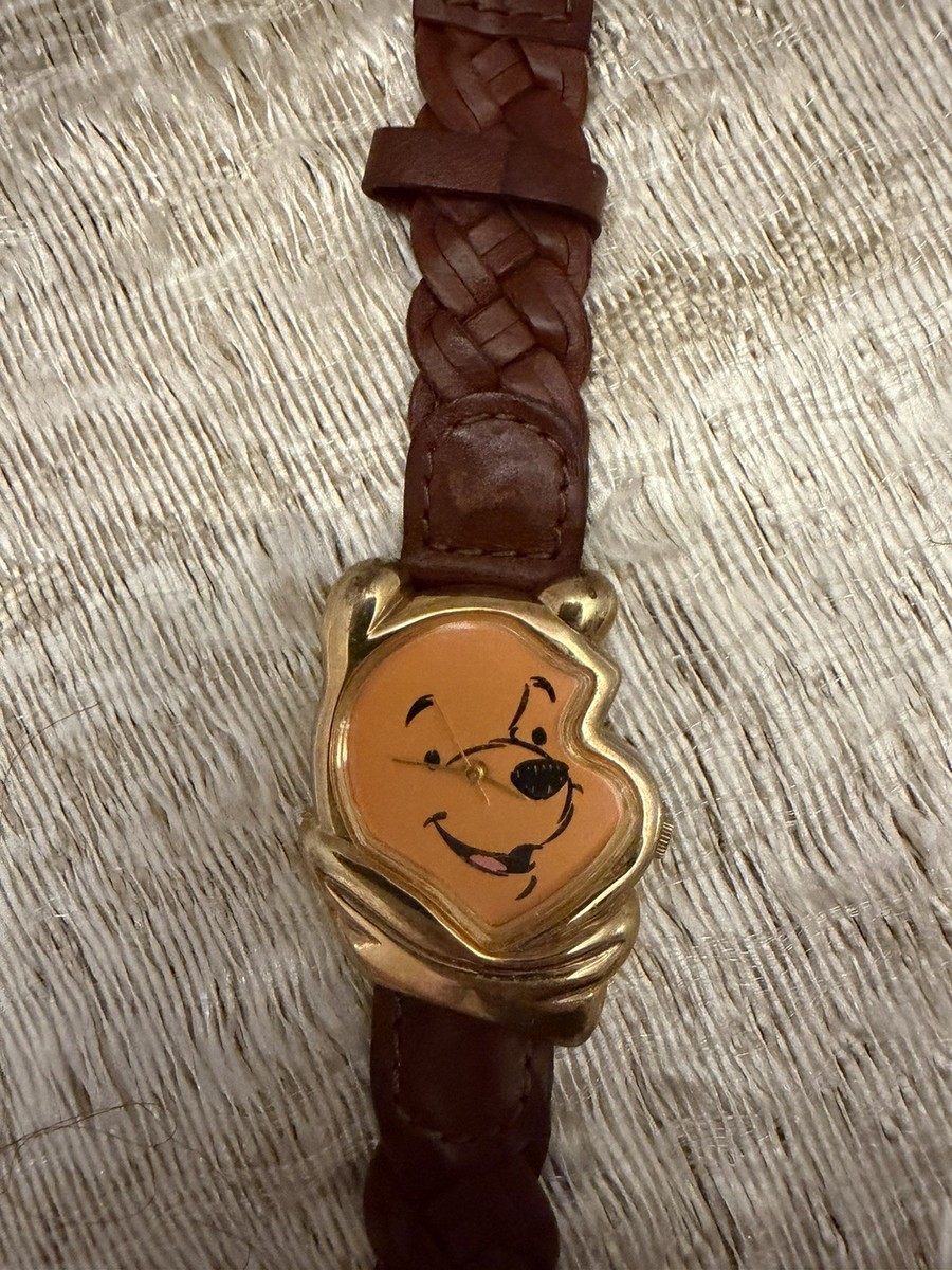 VTG Timex Disney Winnie The Pooh Watch Women Gold Tone  display picture 1