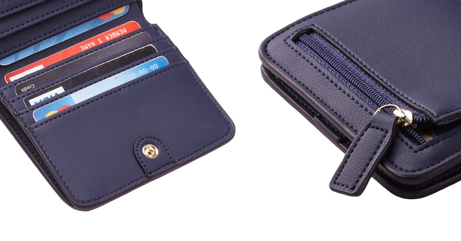 Toughergun Wallet Women Rfid Blocking Small Compact Bifold Luxury Leather Poc...