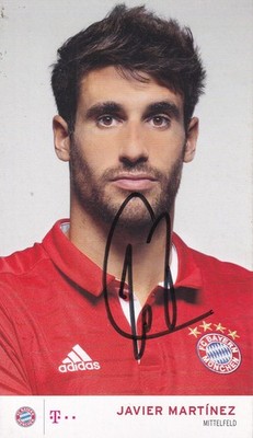 Autogramm - Javier Martinez (Bayern München) - 2016/2017