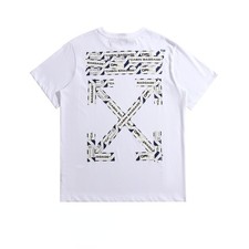 Image of OFF WHITE OW Graffiti Arrow Print Casual Short Sleeve Tee Top Unisex T-Shirt UK.