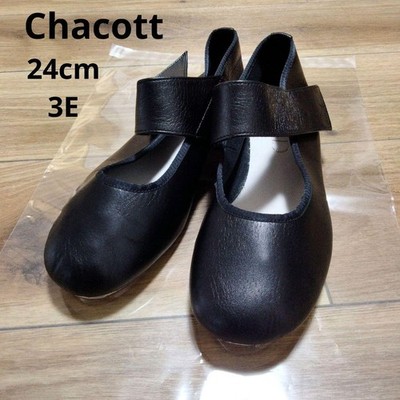 Chacott Tap Shoes Tele Tone 24cm 3E Black Lightweight Leather Heel Tap