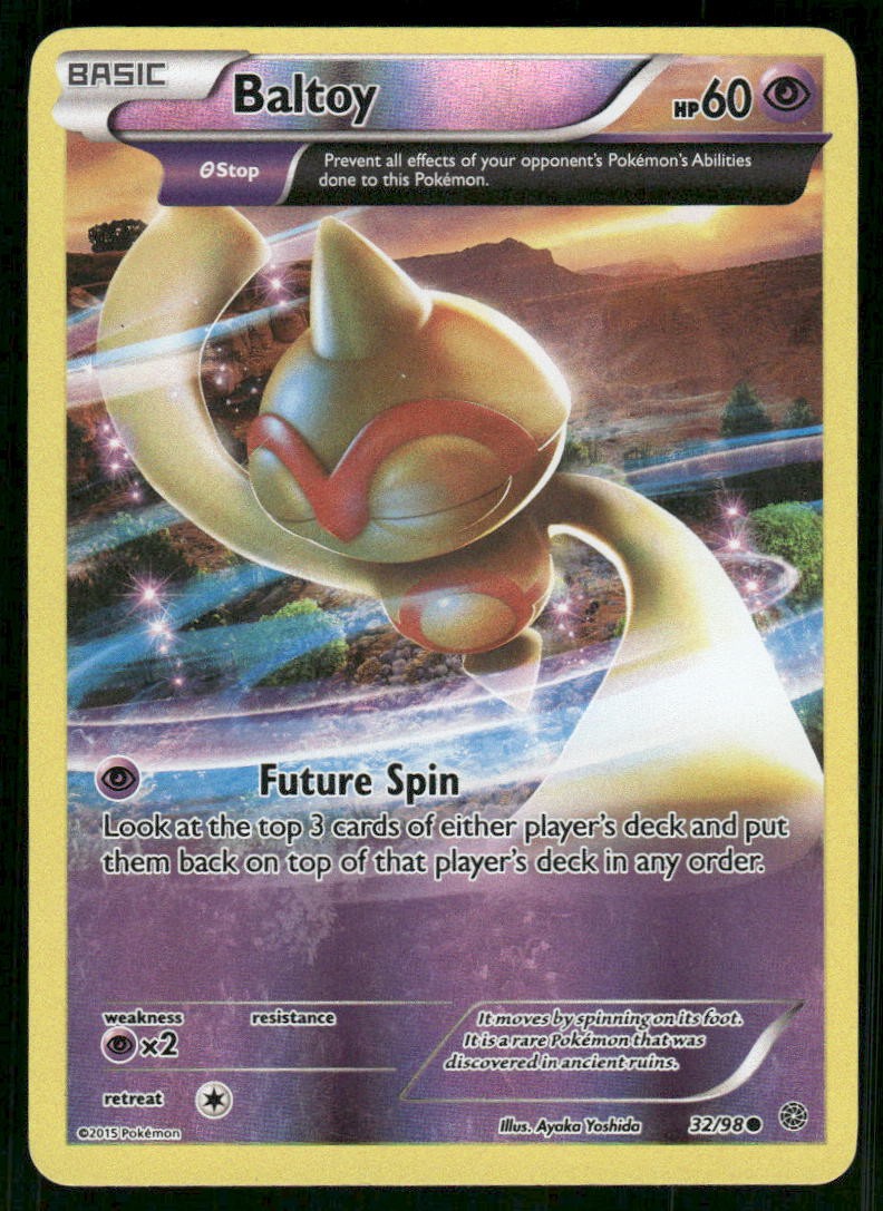 Baltoy (32) 32/98 Common Reverse Holo NM Pokemon XY - Ancient Origins