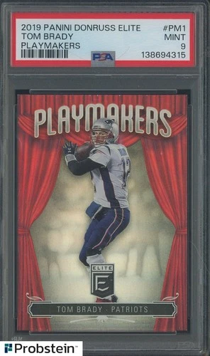 2019 Donruss Elite Playmakers #PM1 Tom Brady New England Patriots PSA 9 MINT