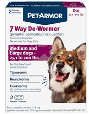 7 Way De-Wormer for Dogs, Oral Treatment for Tapeworm, Roundworm  Hookworms NEW