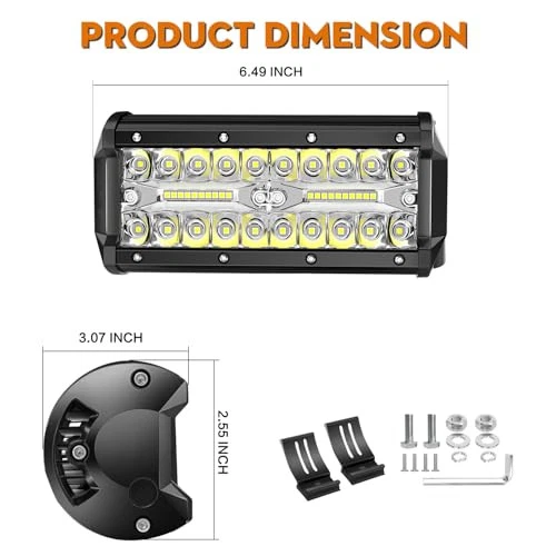 7 Inch LED Light Bar, 480W 48,000LM Offroad Fog/Driving LED Tractor Lights - Picture 7 of 7
