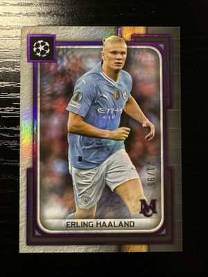 2024 Topps Erling Haaland /99 UCL Museum Collection Purple Manchester City #76