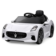 12V Ride On Car Licensed Maserati Gran Cabrio Ride on Toys for Kids White