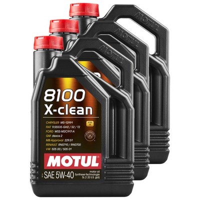 15L MOTUL Motoröl 8100 X-CLEAN 5W40 für VW 505 00 505 01 MB 229.51 RN0710 RN0700