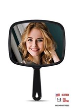 Hand Mirror, Barber Hairdressing Handheld Mirror with Handle for 9.3"L x 6.7"W