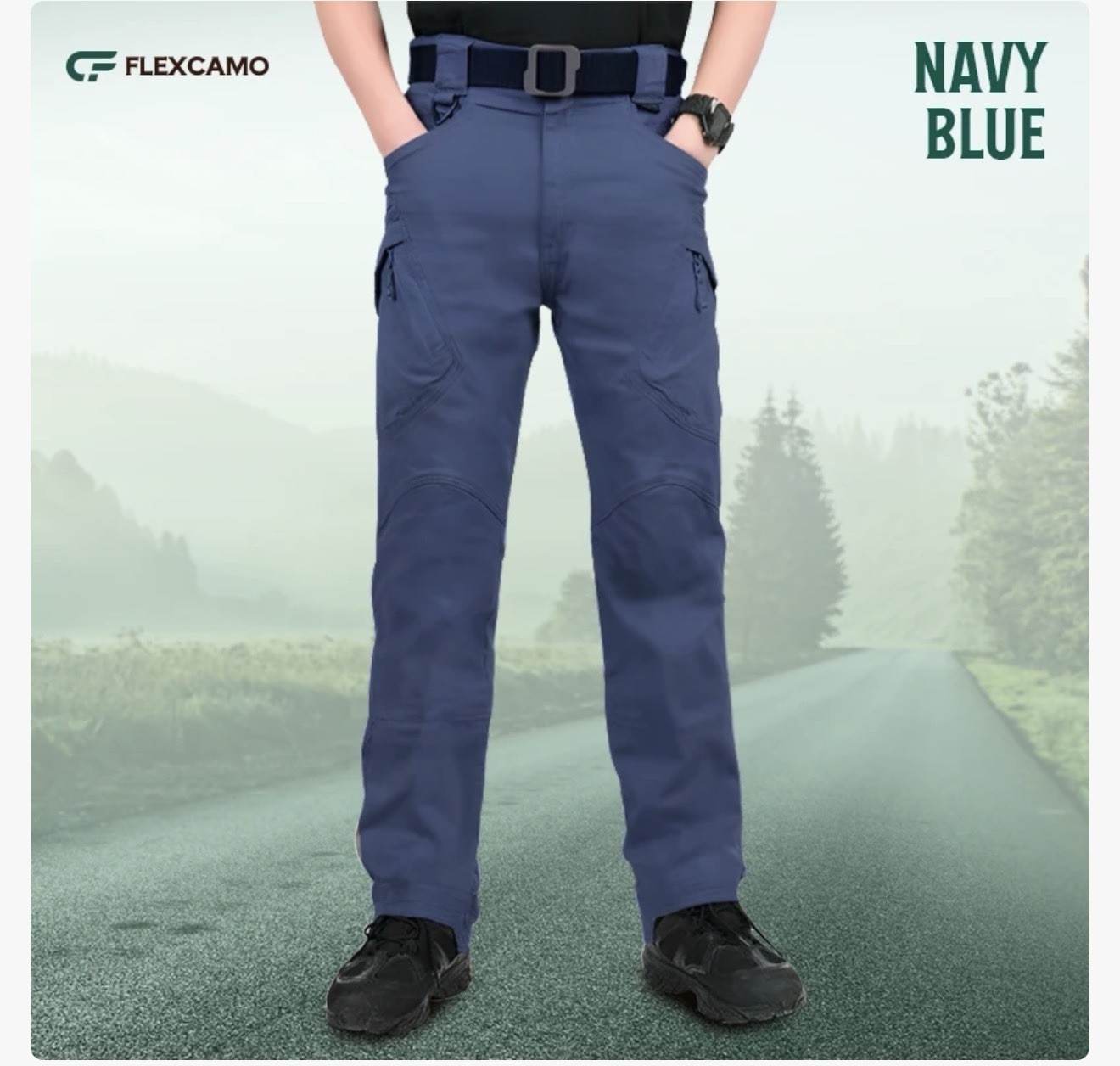 New flex camo Pants- tactical waterproof pants Navy Blue : 5X