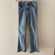Abercrombie Kids Girls High Rise Flare Jeans, Sz 15/16, light medium wash denim