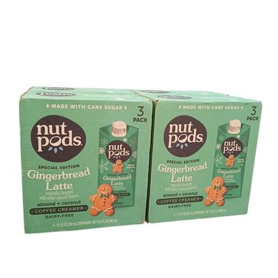 Nut Pods Special Edition Gingerbread Latte Dairy-Free Coffee Creamer 3pk x4=12