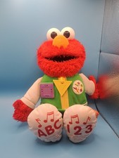 2011 Hasbro Interactive Ready For School Elmo Plush - Teaches, Talks Sings