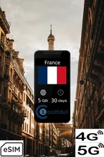 France | 5GB | 30 days | Mobile Internet Data eSIM | Fast Delivery