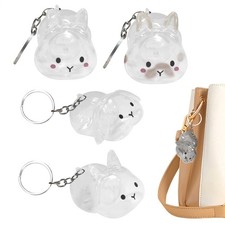 Pet Hair Memorial Keepsake 4 Pieces Cat Hair Storage Bottle Bunny Shape