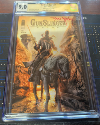 Gunslinger Spawn 1 CGCxJSA 2nd Printing Gold Foil Edition Mcfarlane Signed
