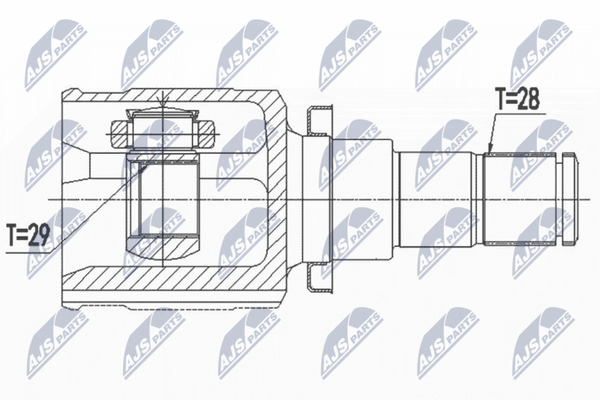 NTY NPW-SU-038 Gelenksatz, Antriebswelle Vorne Links FüR Suzuki-image