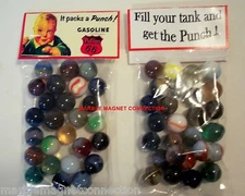 2 BAGS OF PHILLIPS 66 GASOLINE ADVERTISING PROMO MARBLES  