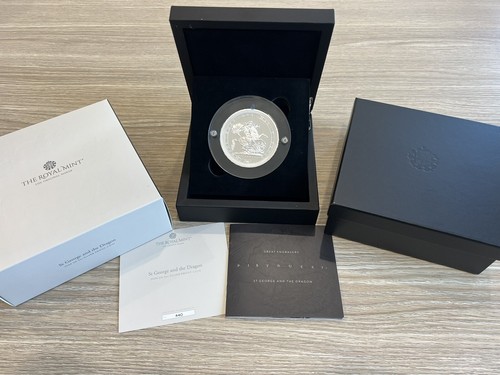 2024 Royal Mint Pistrucci’s St George & The Dragon 5oz Silver Proof Coin LE. 450 - Bild 2 von 9