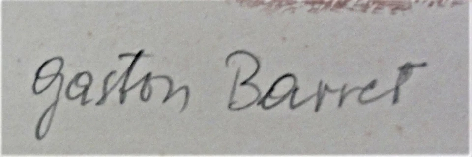 Gaston BARRET (1910-1991) sign & num.Farblitho: JUNGE FRAU HALB-NACKT IM ORIENT - Bild 4 von 4