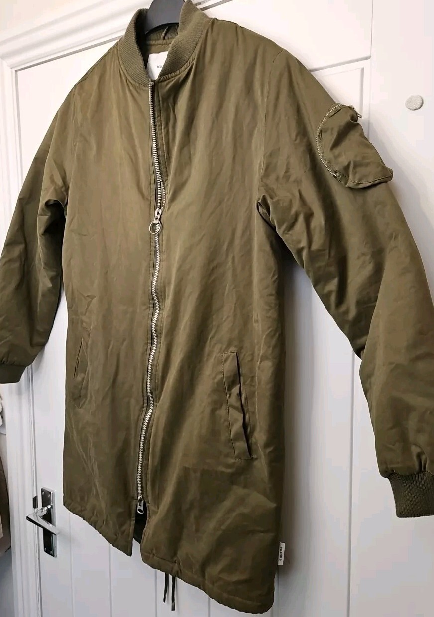 Bellfield Green Parka Coat Size Medium Chest 44" Length 38" Rare VGC image 7