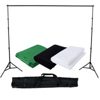 Photography Studio Background Stand + 3 Muslin Cotton Backdrop Kit Set on sale Photography Studio Background Stand + 3 Muslin Cotton Backdrop Kit Set on sale