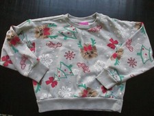 JoJo Siwa Girl's Christmas Ugly Sweater Fleece Pullover Sweatshirt S 6/6x GUC