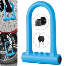 Bike Heavy Duty Security D Lock Motorbike Cycle Scooter Bicycle U Lock W/ Keys