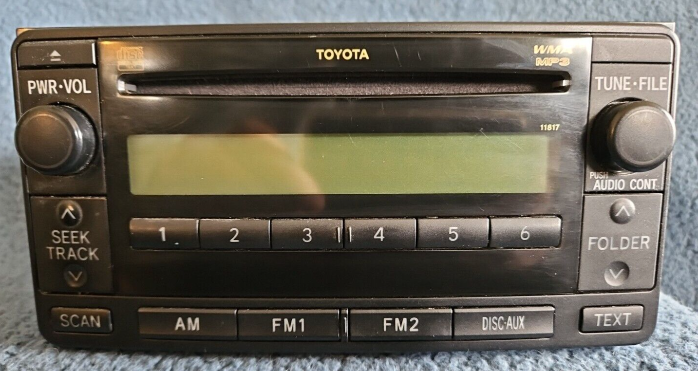 2007-2008 F3 TOYOTA AM FM RADIO RECEIVER CD DISC WMA MP3 PLAYER OEM ...