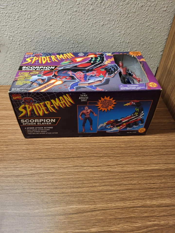 Scorpion Spider Slayer 1996 Spider-Man ToyBiz sin usar, en caja nuevo sellado Foto 4 de 4