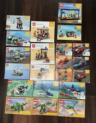 Huge LEGO Instruction Book Manual Lot Directions 3in1 CREATOR City Car FAST SHIP