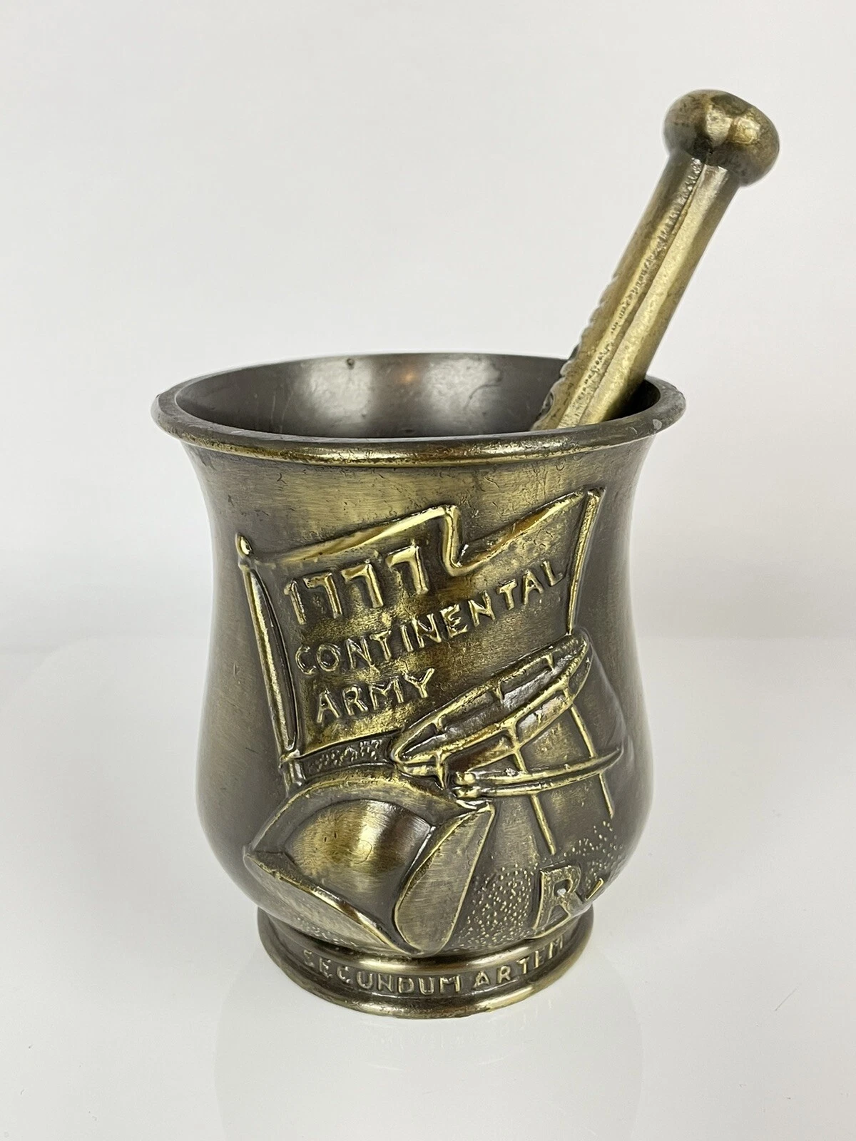 Vintage Bronze Mortar And Pestle Spice Grinder ANDREW CRAIGIE Pictorial 1987