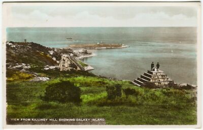 ANSICHT VON KILLINEY HILL ZEIGT DALKEY ISLAND - Grafschaft Dublin Postkarte