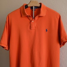 Polo Ralph Lauren Classic Fit Polo Shirt Short Sleeve Casual Orange Size L