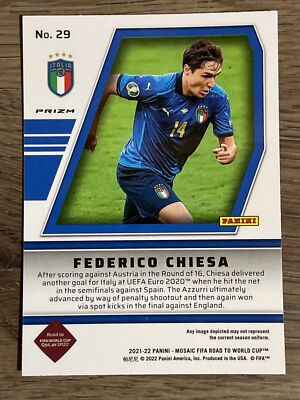 2022 Panini Mosaic World Cup Will to Win Mosaic Prizm #29 Federico 