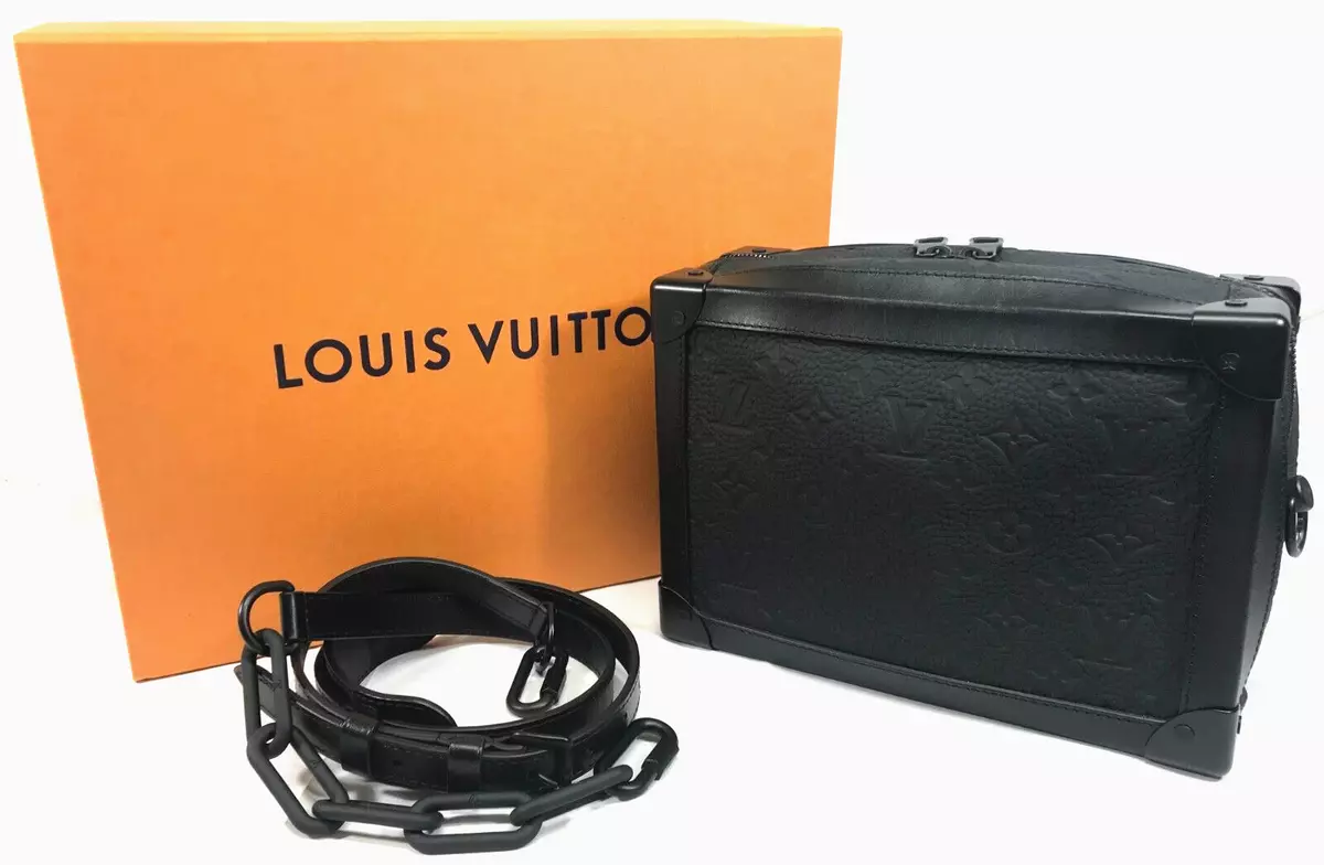 Louis Vuitton Taurillon Leather Black M55700 Men's Soft Trunk ... s l1200