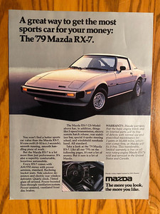 1979 Mazda RX-7, B2000, & GLC Sales Brochure - Color 4-pages - Nice Condition!